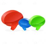 3D Style Colourful Speech Bubbles